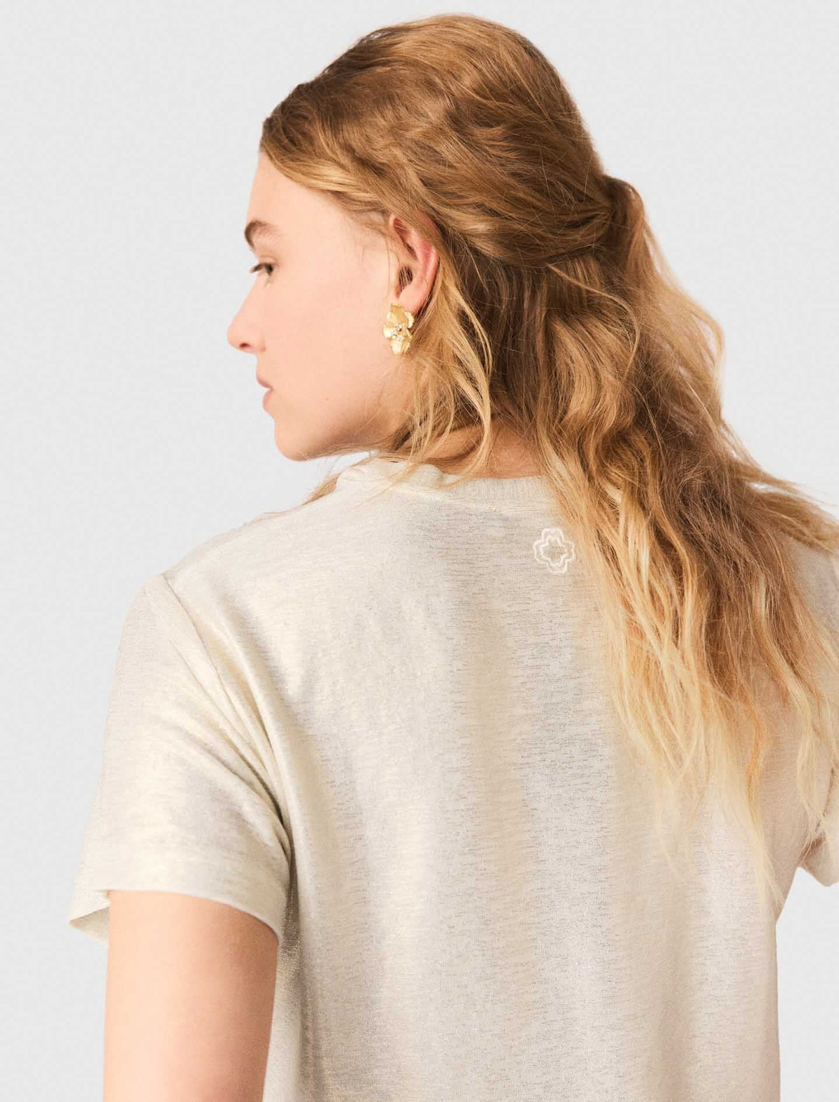 Lamé T-shirt | Maje