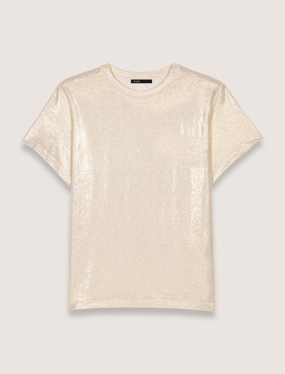 Lamé T-shirt | Maje