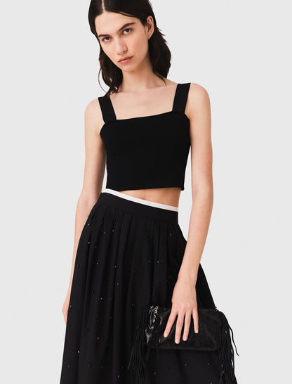 Knitted crop top with straps | Maje