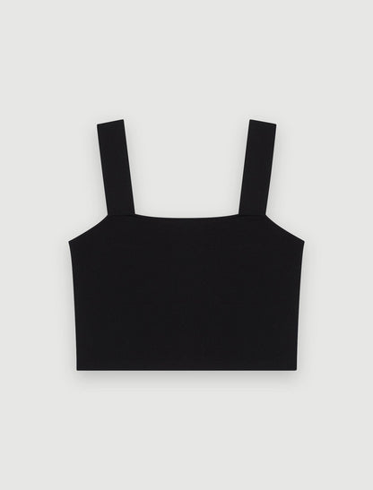 Knitted crop top with straps | Maje