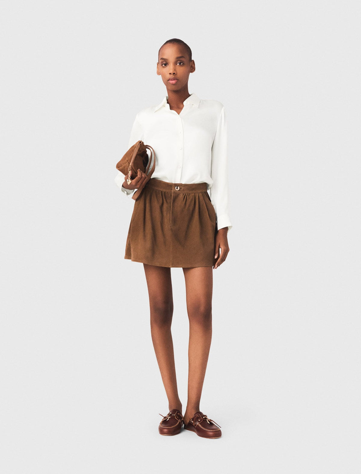 White silk blouse | Maje