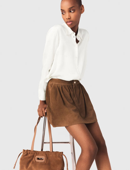 White silk blouse | Maje