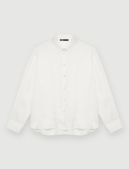 White silk blouse | Maje