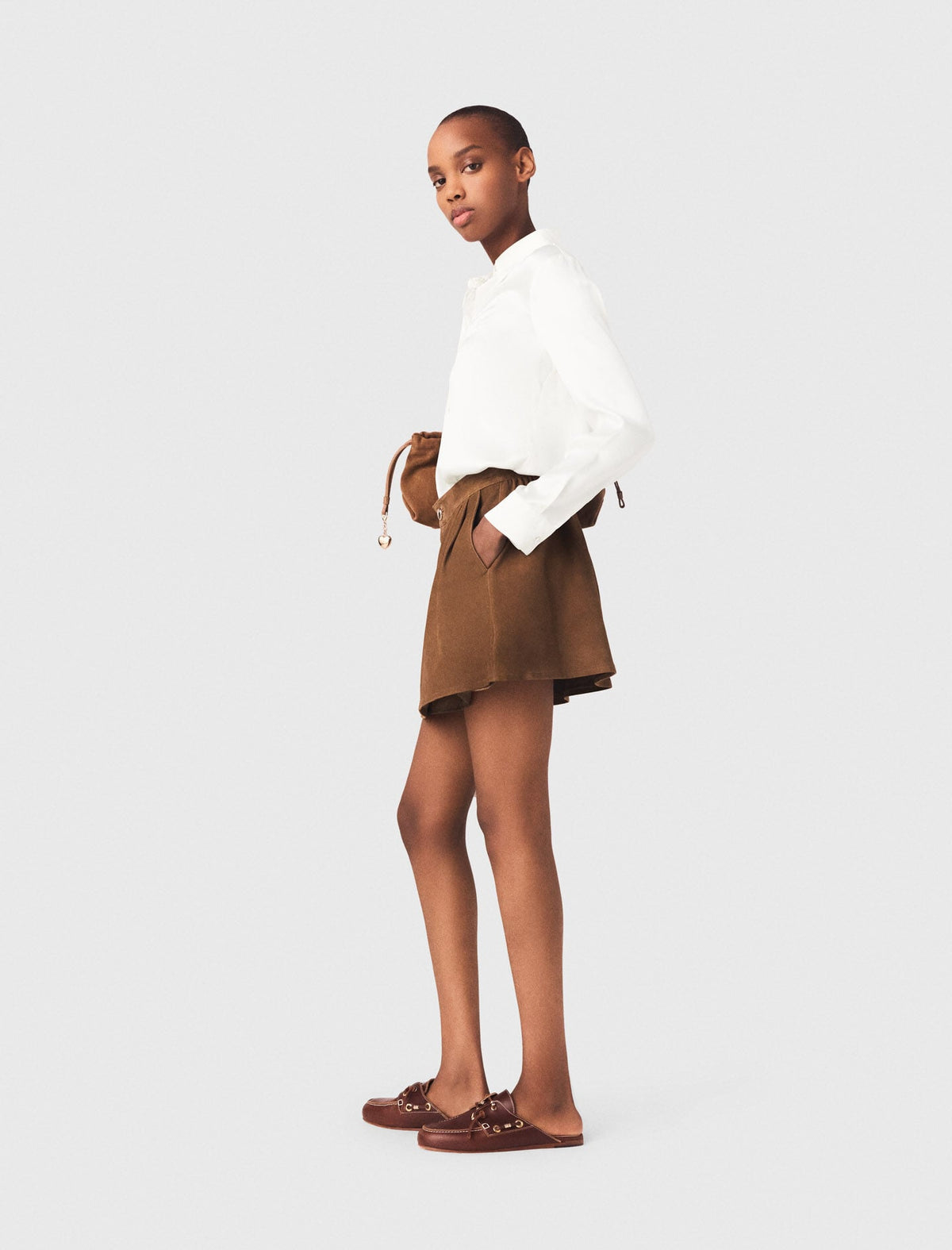 White silk blouse | Maje