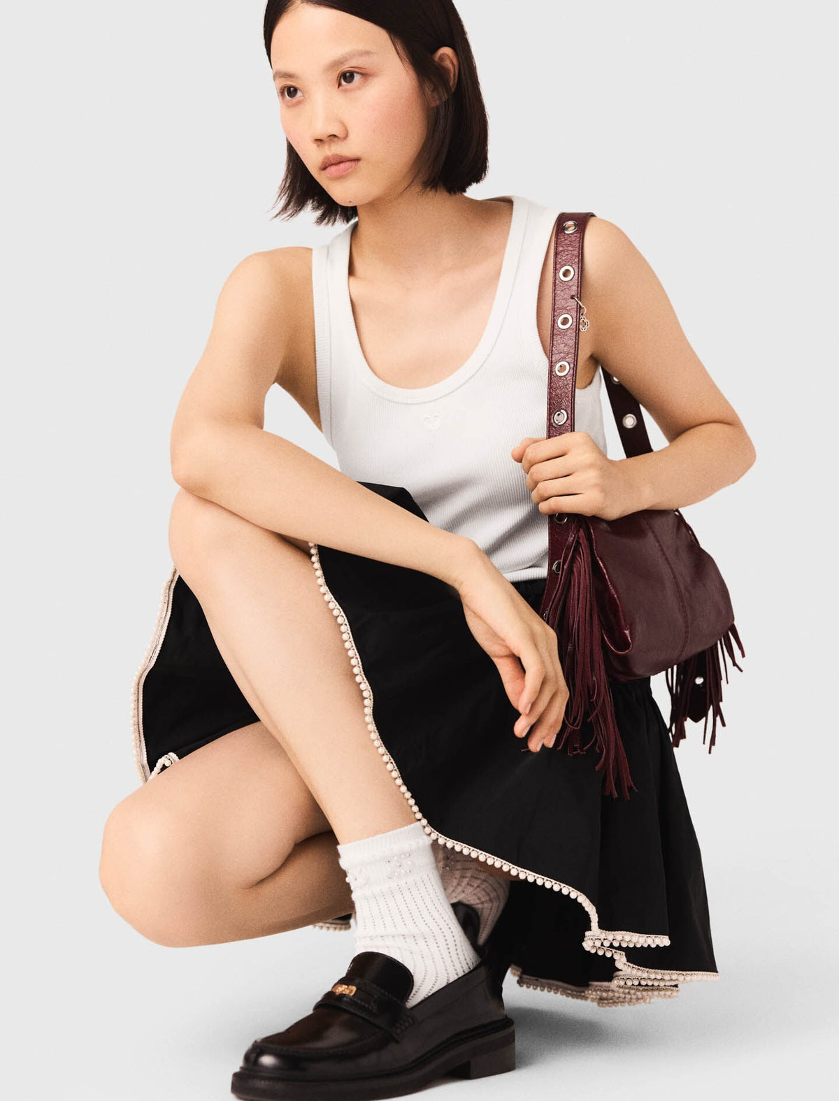 Rib knit tank top | Maje
