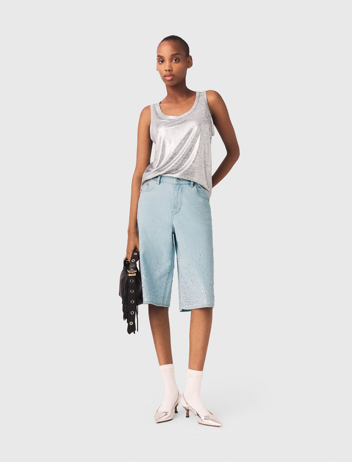 Metallic tank top | Maje
