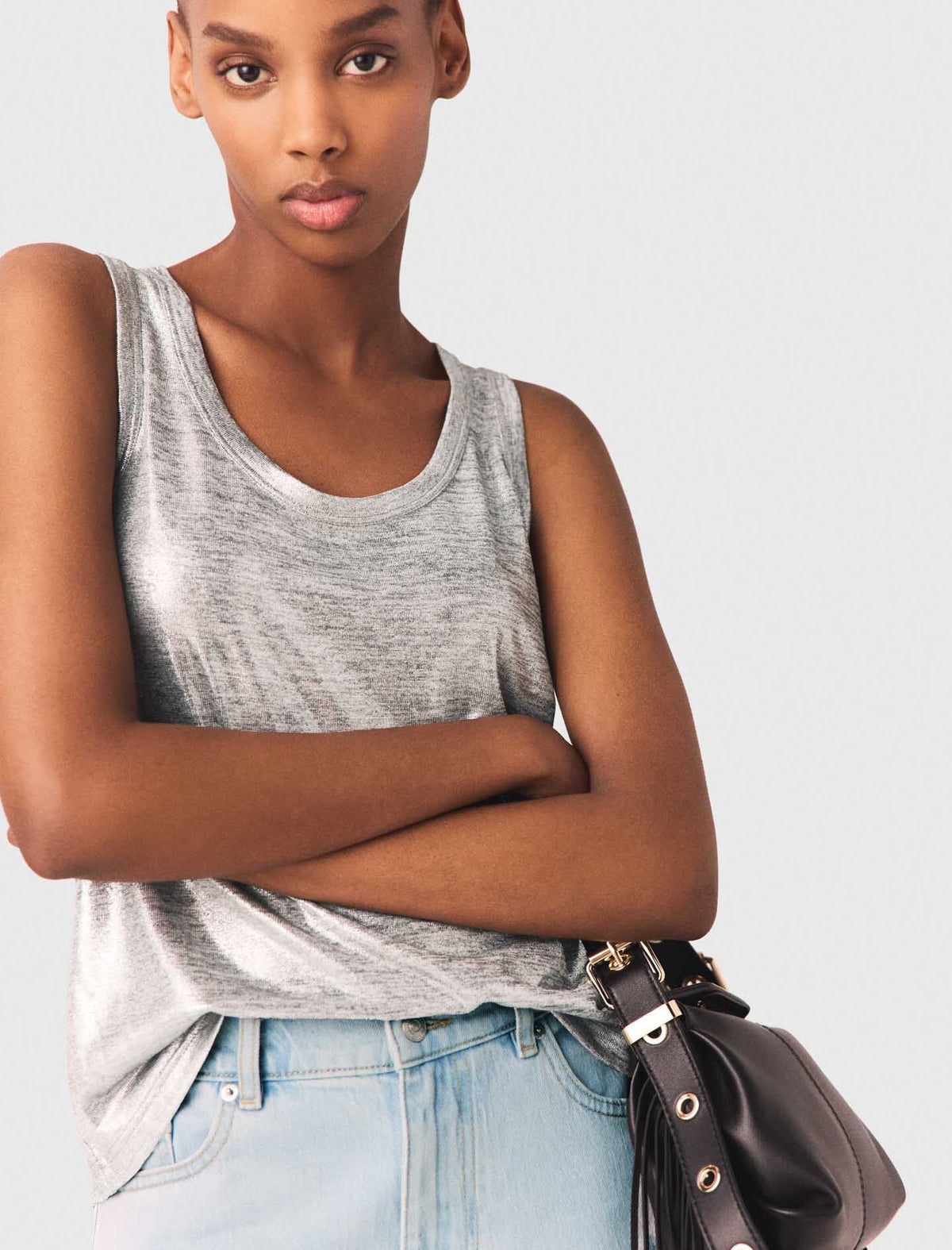 Metallic tank top | Maje