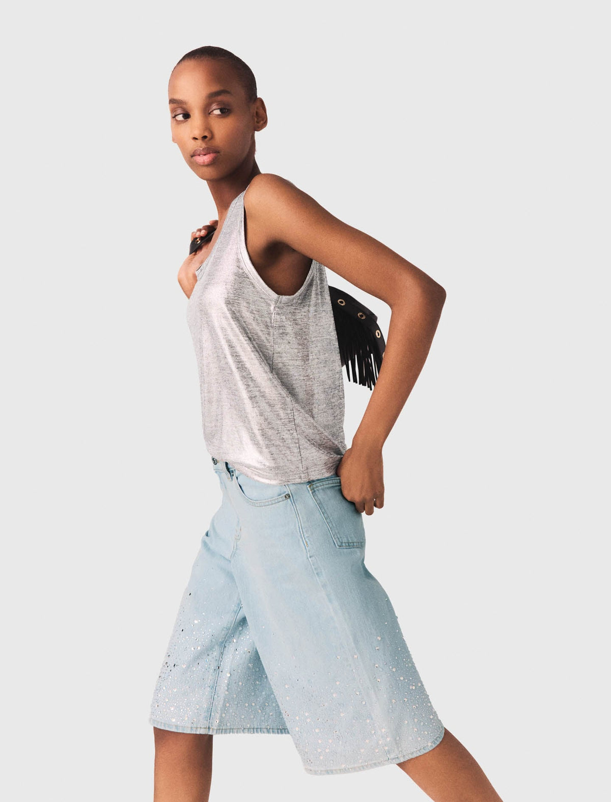 Metallic tank top | Maje