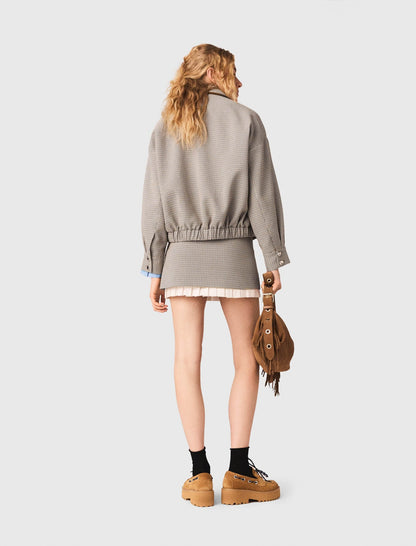 Checked bomber jacket | Maje