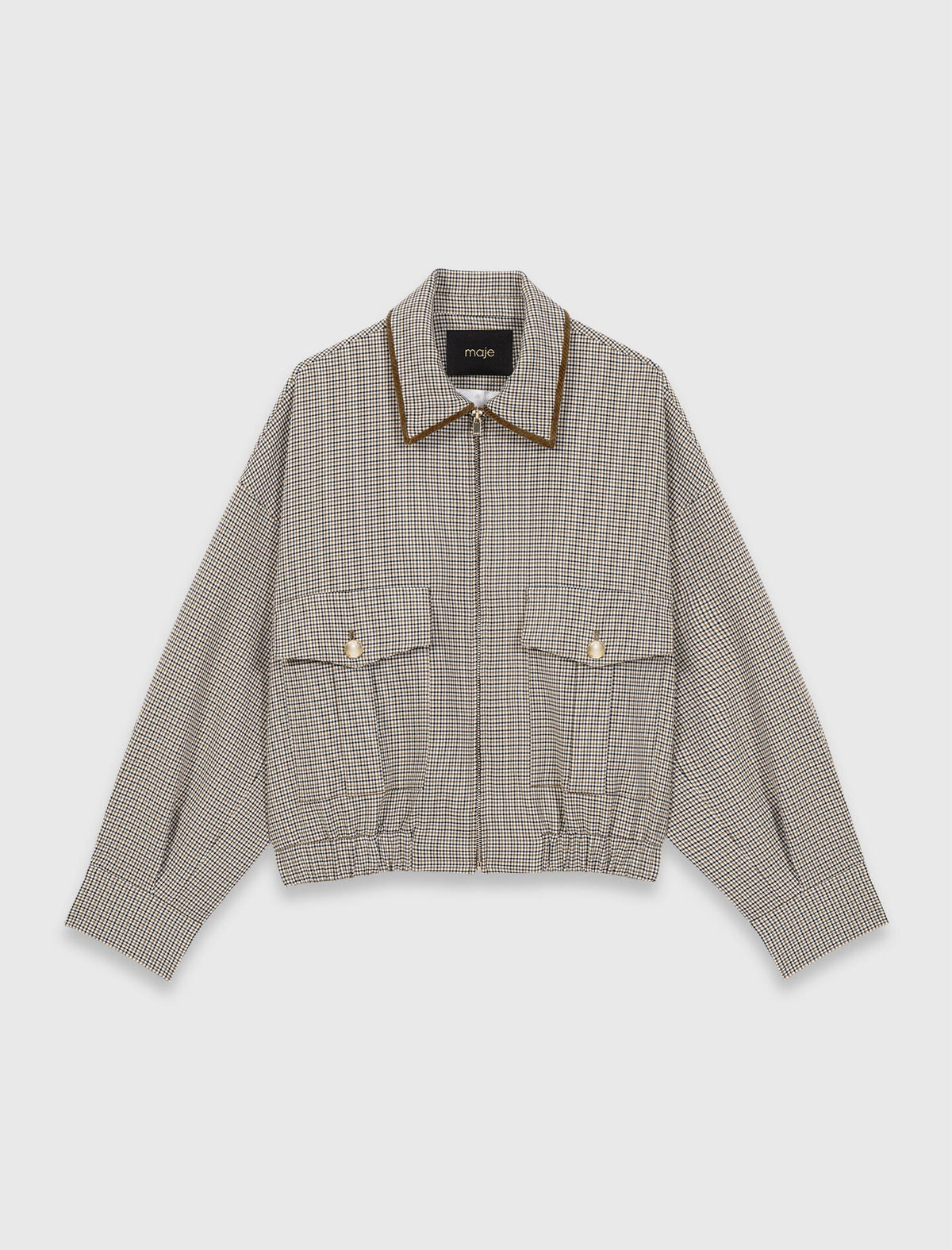 Checked bomber jacket | Maje