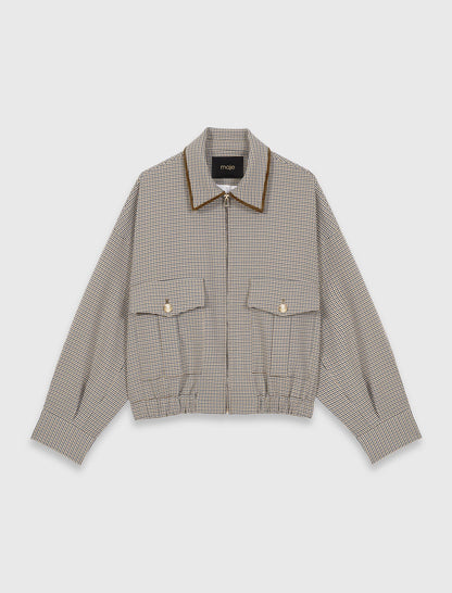 Checked bomber jacket | Maje
