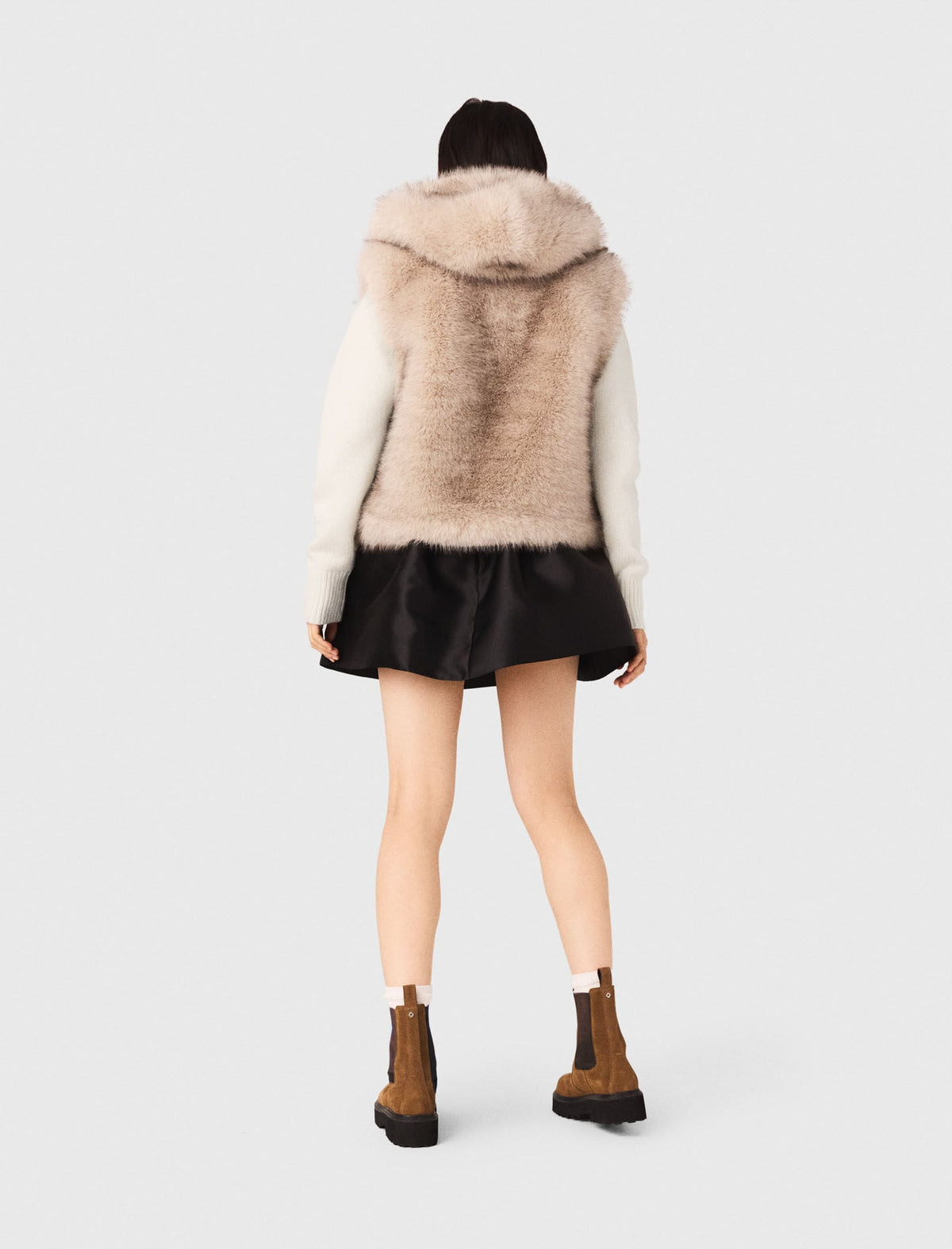 Short faux fur jacket | Maje