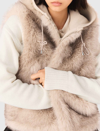 Short faux fur jacket | Maje