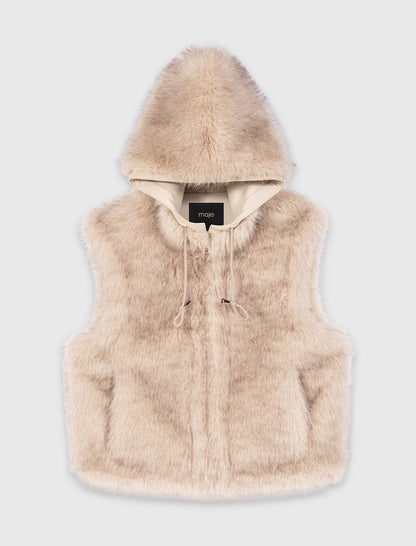 Short faux fur jacket | Maje