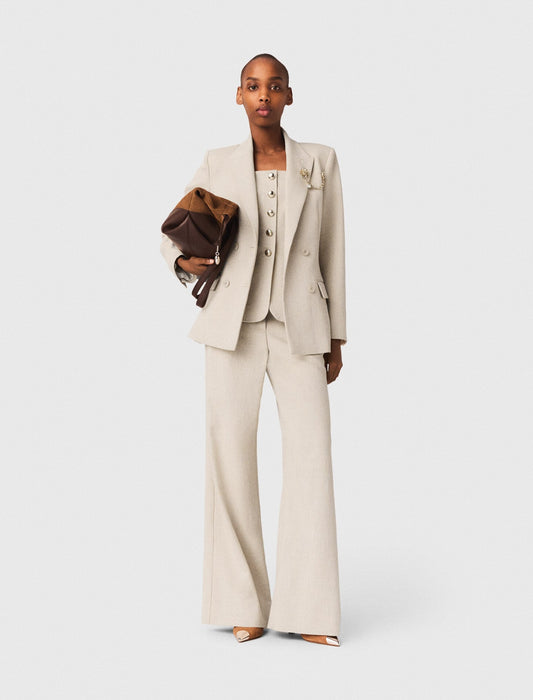 Suit jacket with brooch | Maje