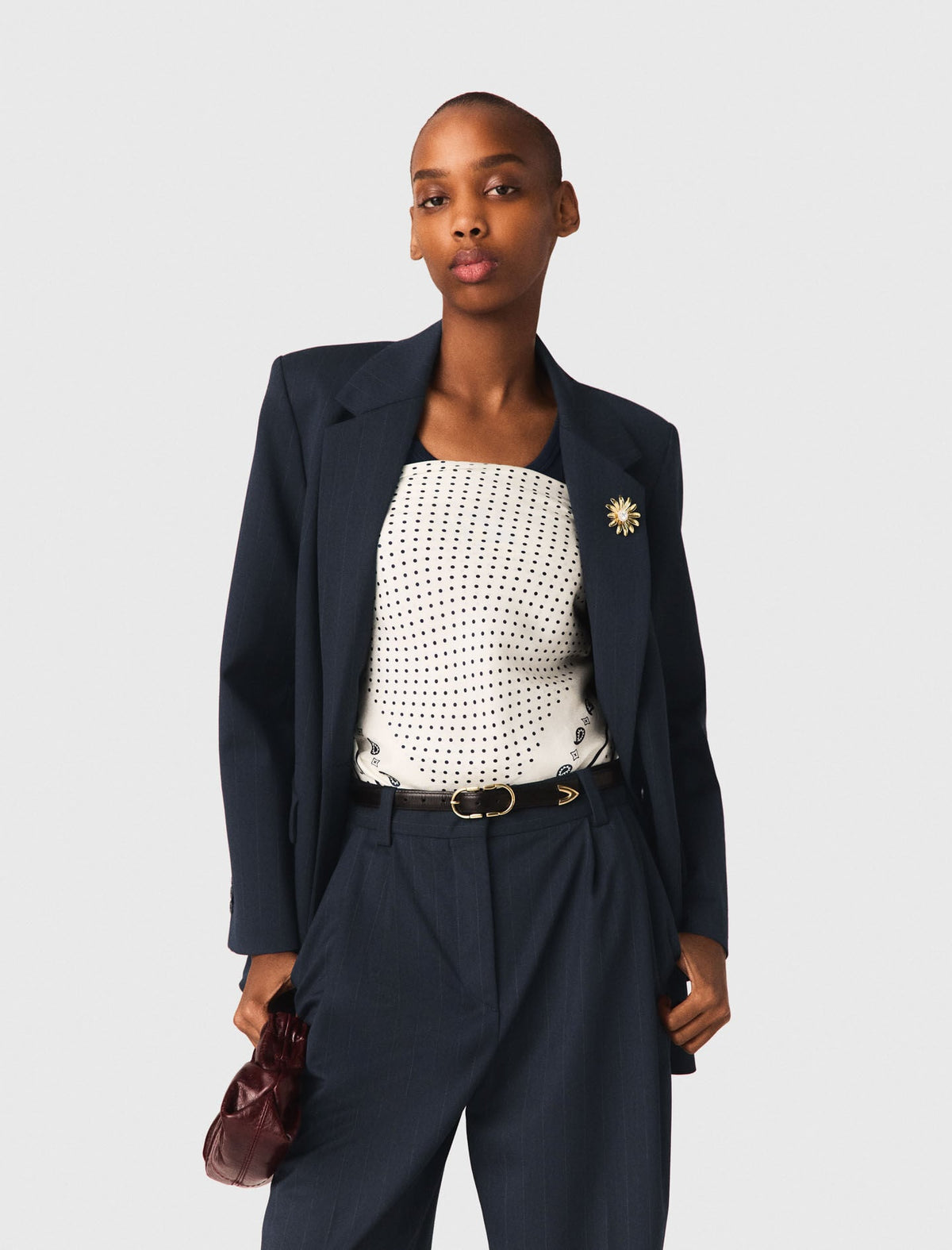 Pinstripe suit jacket | Maje
