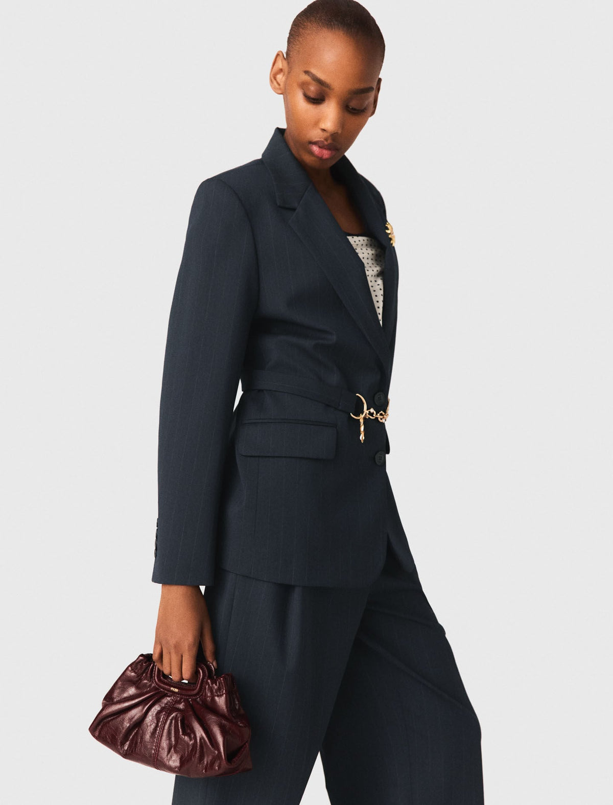Pinstripe suit jacket | Maje