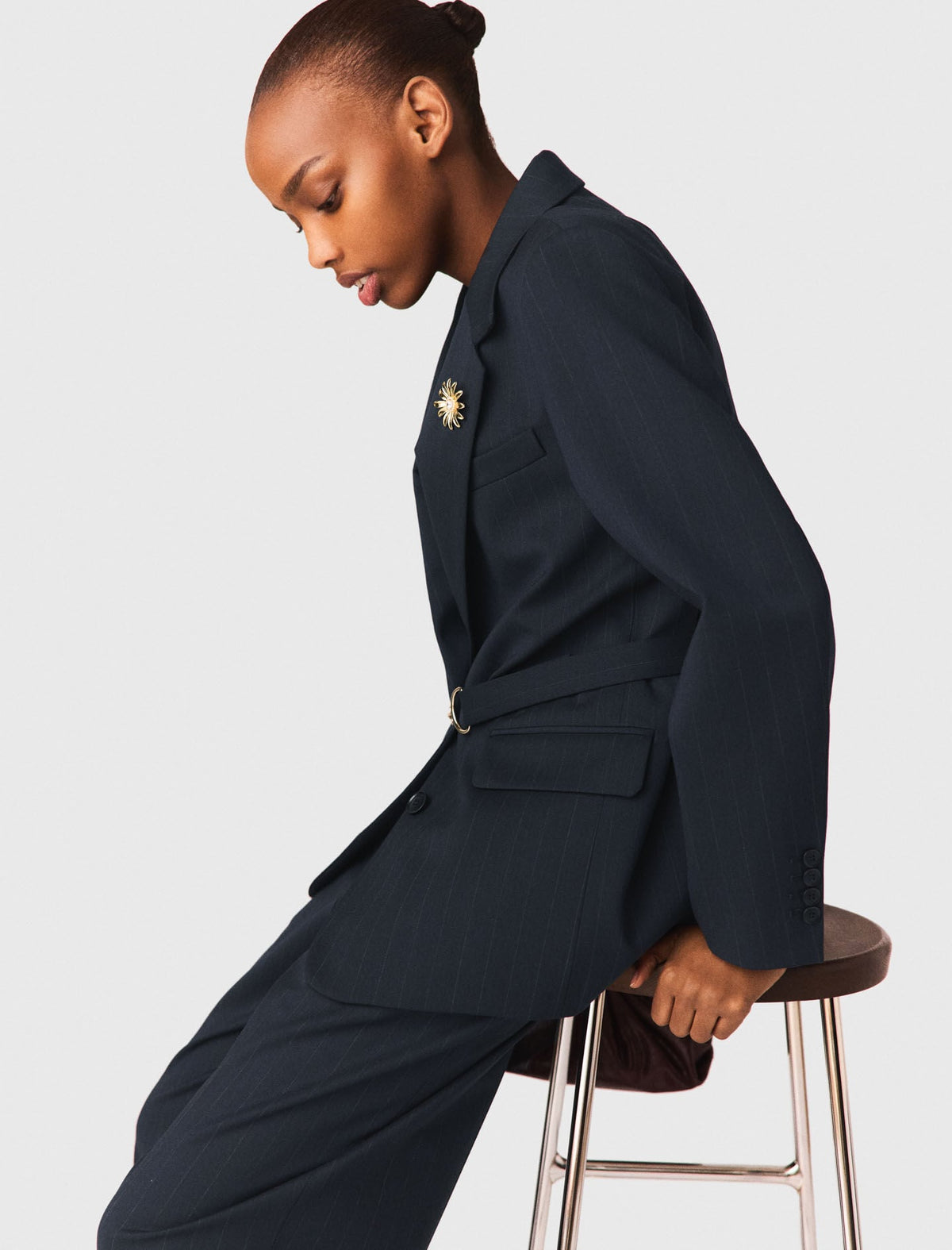 Pinstripe suit jacket | Maje