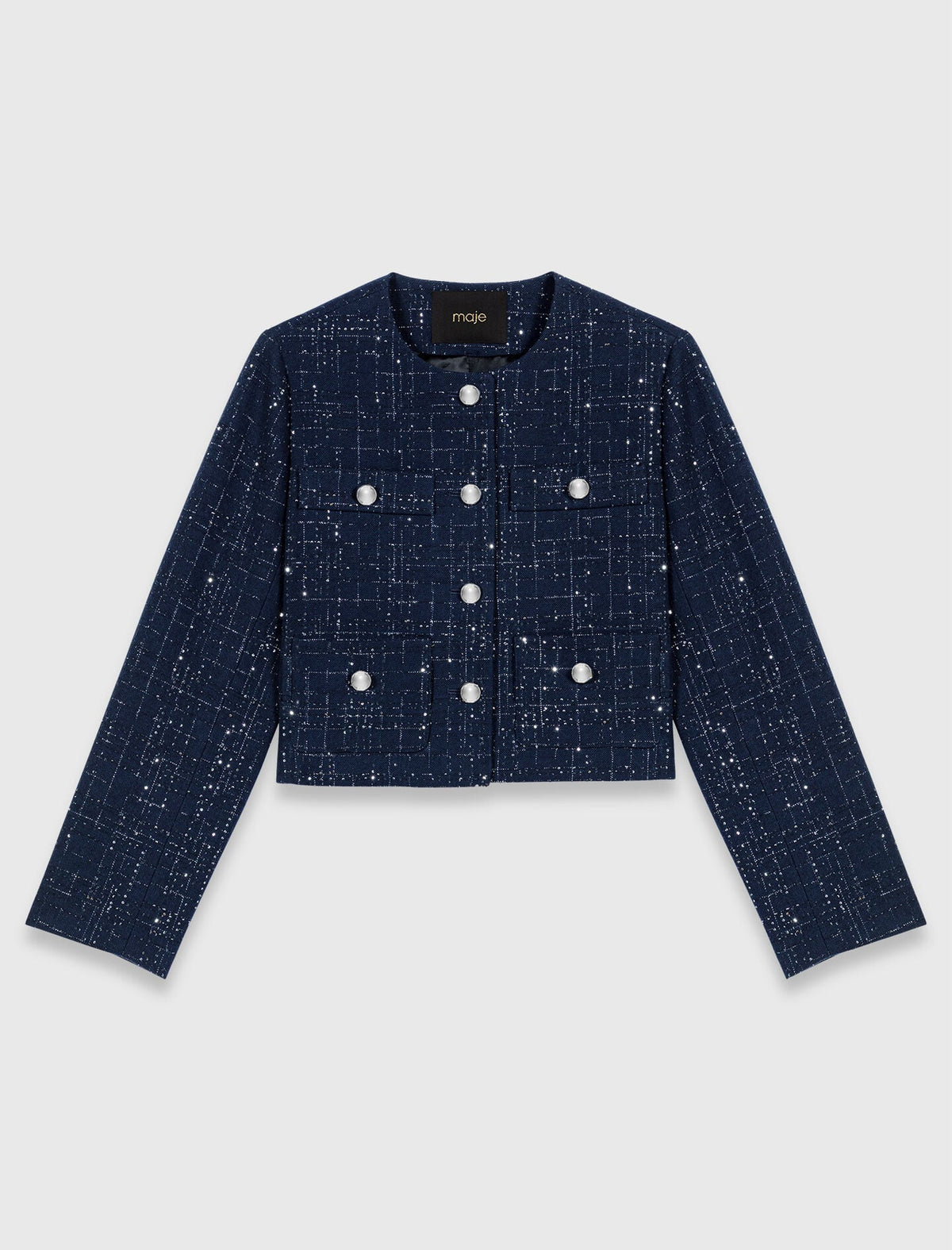 Embellished Cropped blazer | Maje