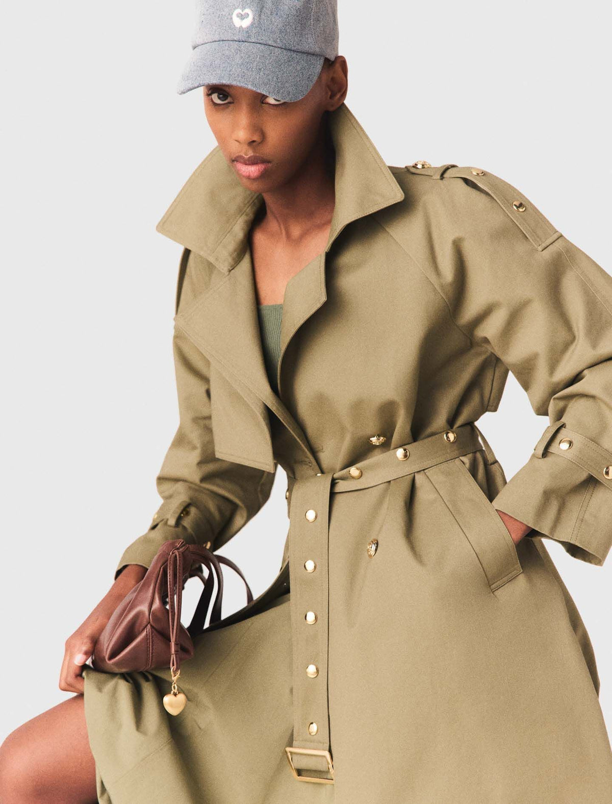 Studded trench coat | Maje
