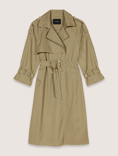 Studded trench coat | Maje