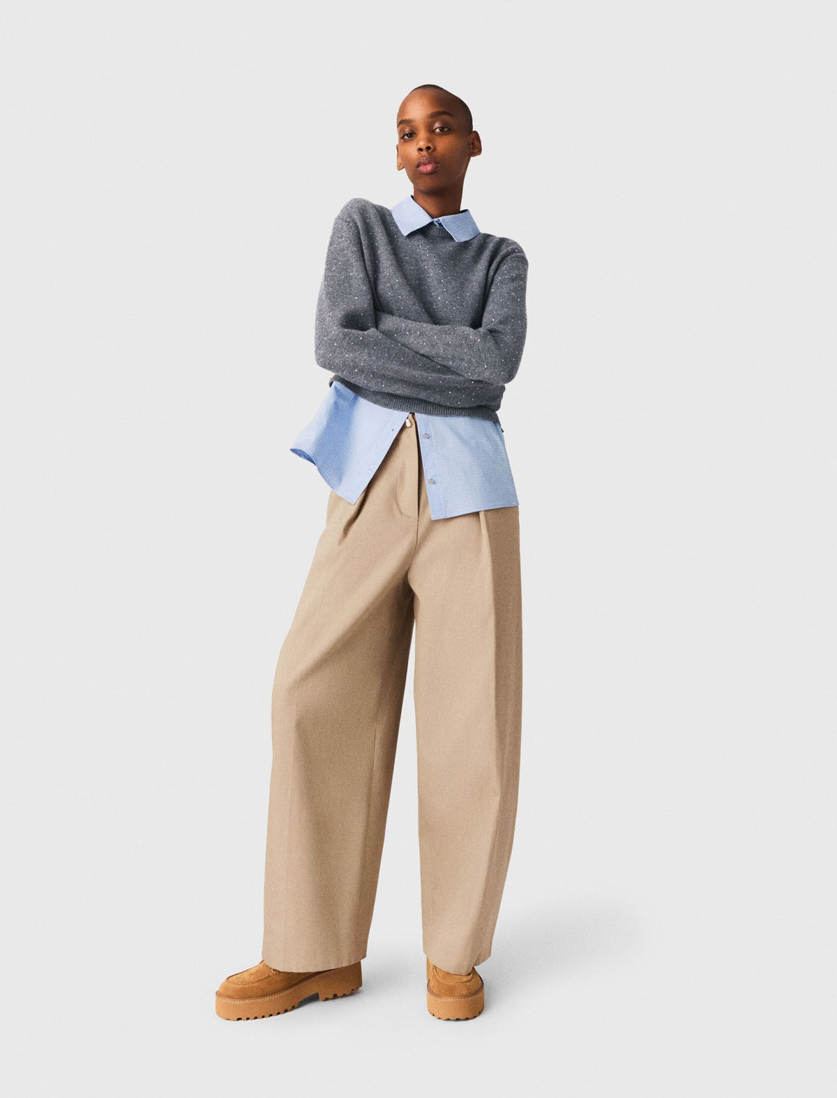 Cotton balloon trousers | Maje