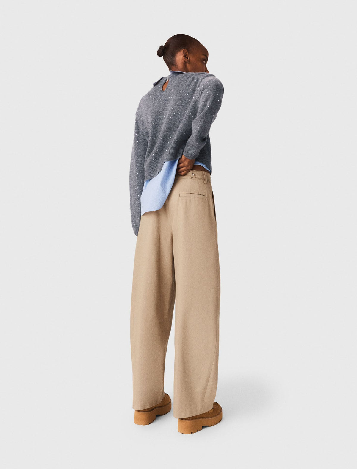 Cotton balloon trousers | Maje