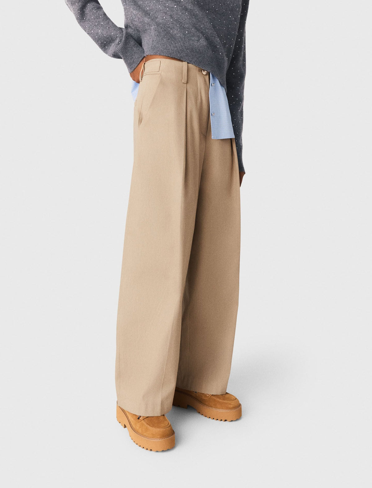 Cotton balloon trousers | Maje