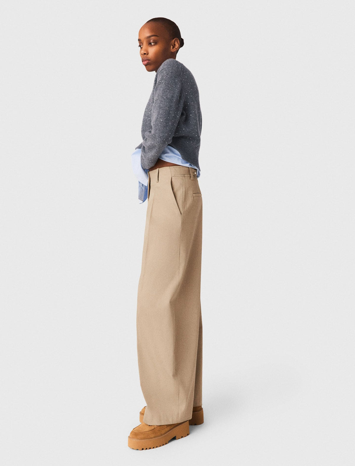 Cotton balloon trousers | Maje