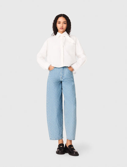 Textured balloon jeans | Maje
