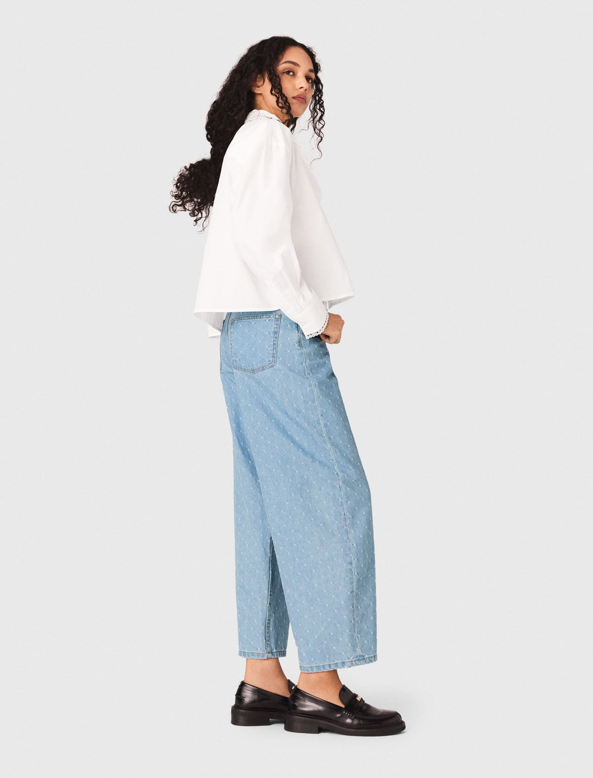 Textured balloon jeans | Maje