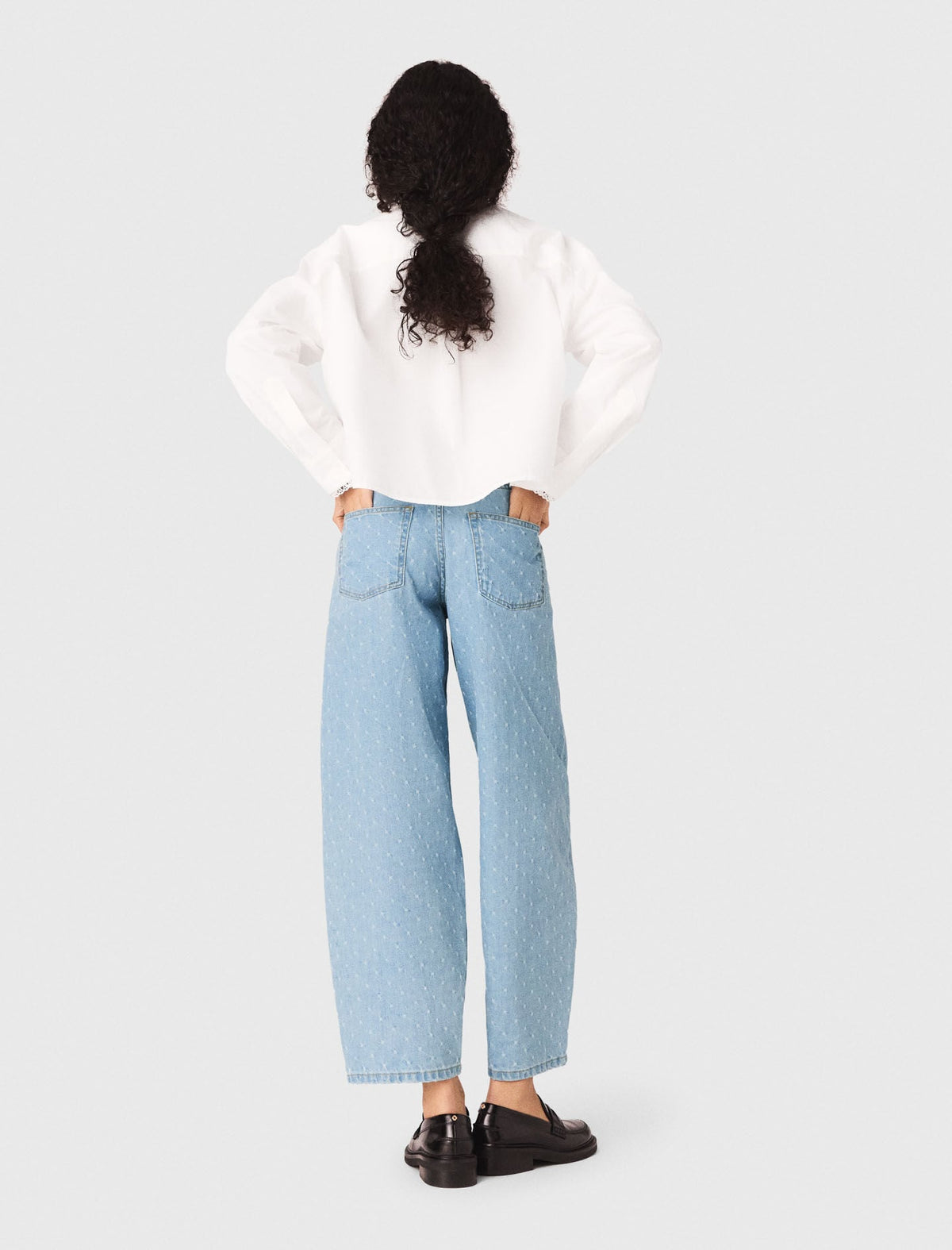 Textured balloon jeans | Maje