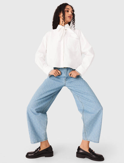 Textured balloon jeans | Maje