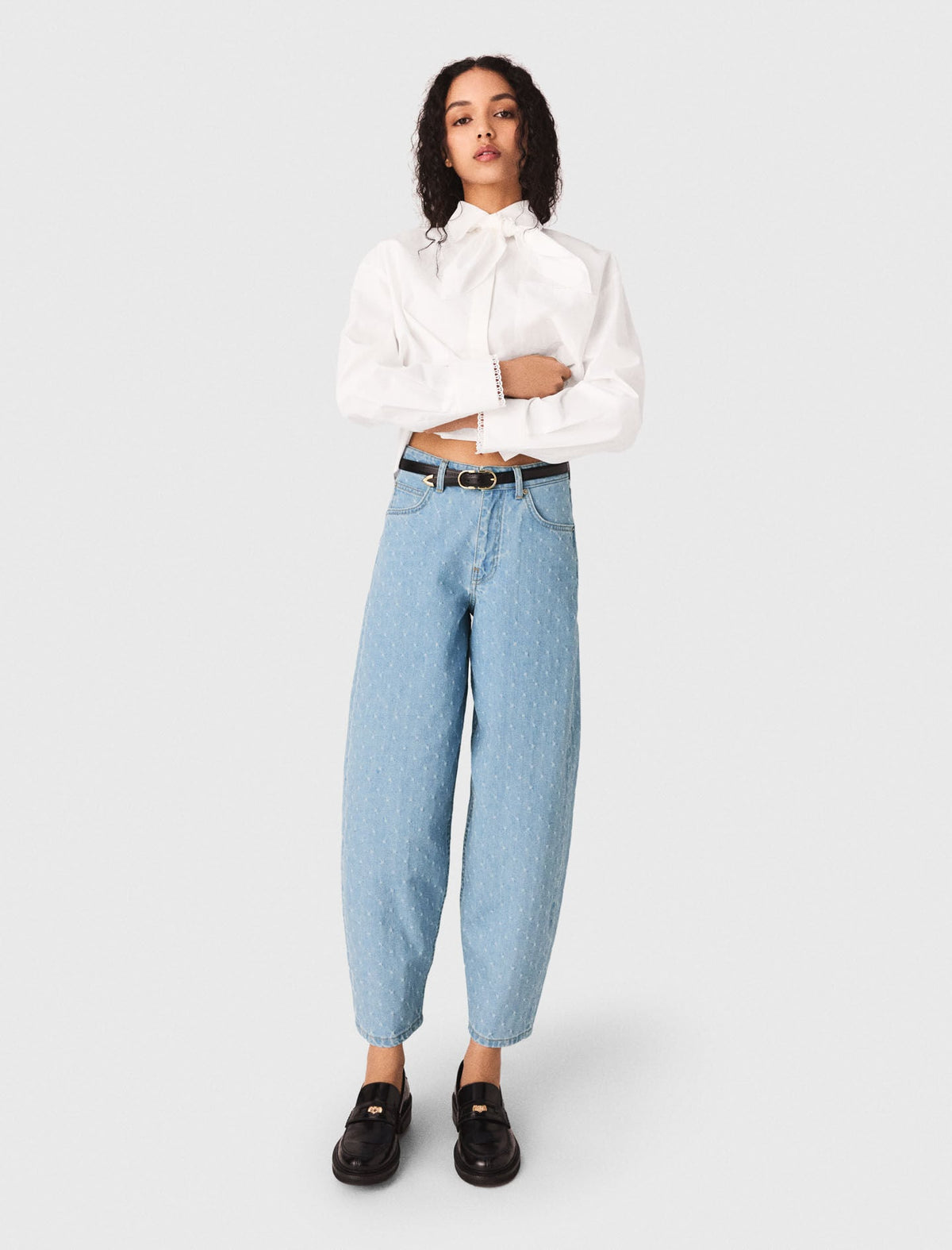 Textured balloon jeans | Maje