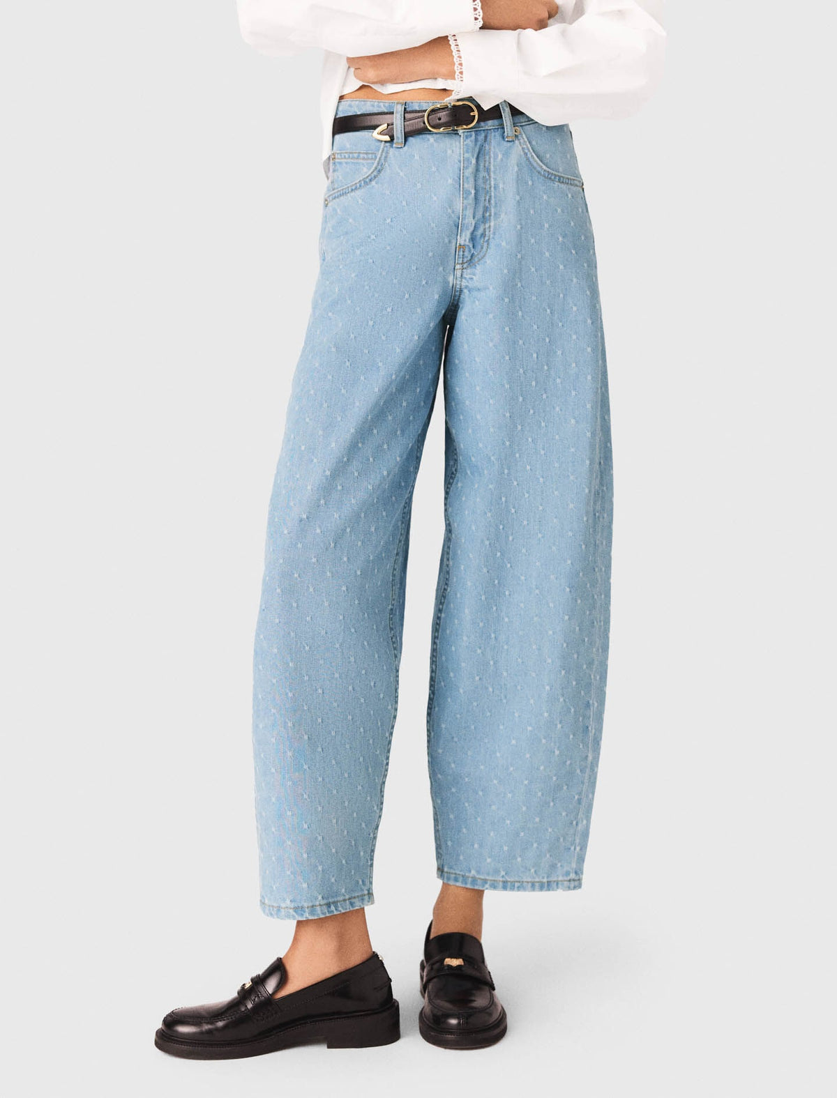 Textured balloon jeans | Maje