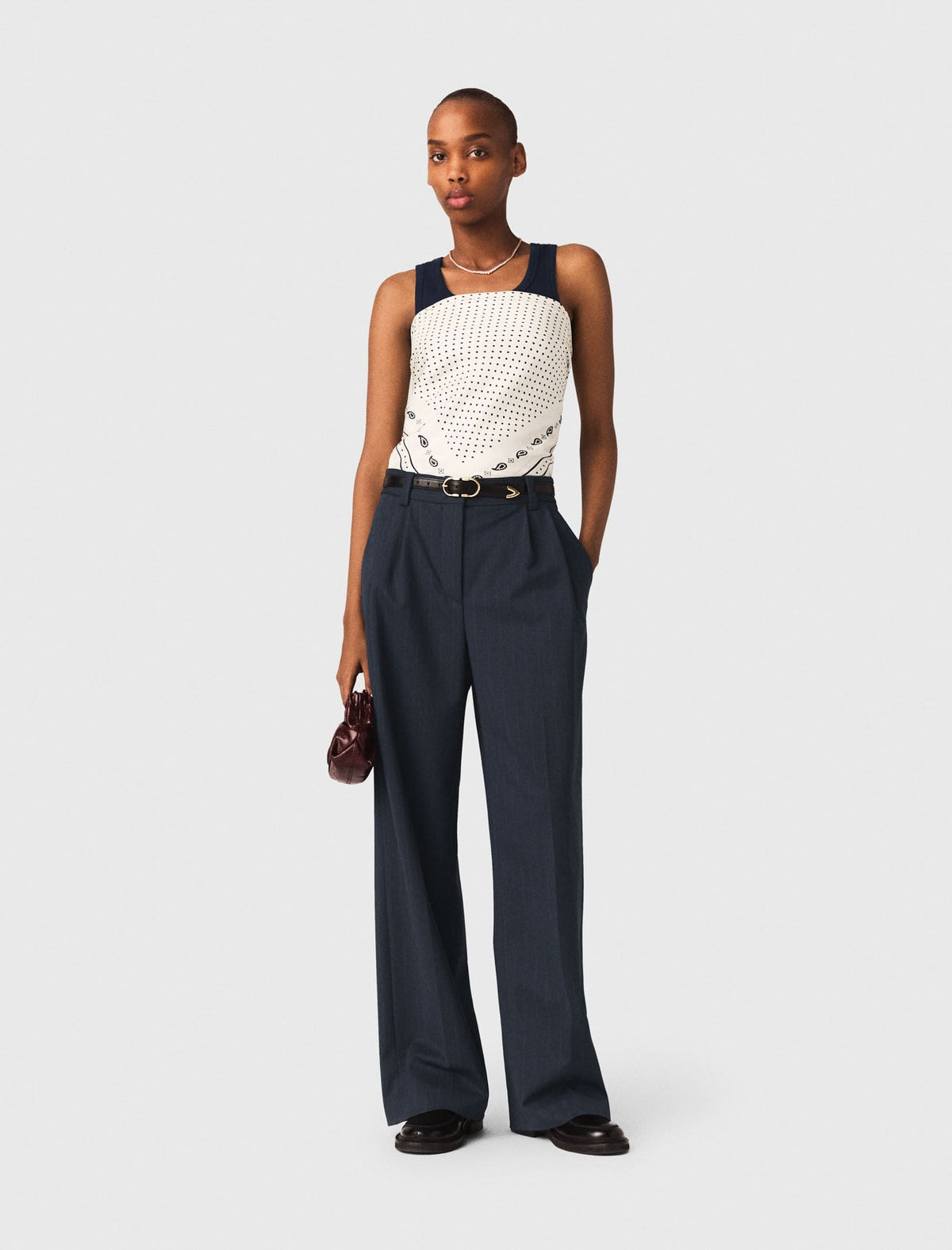 Pinstripe suit trousers | Maje