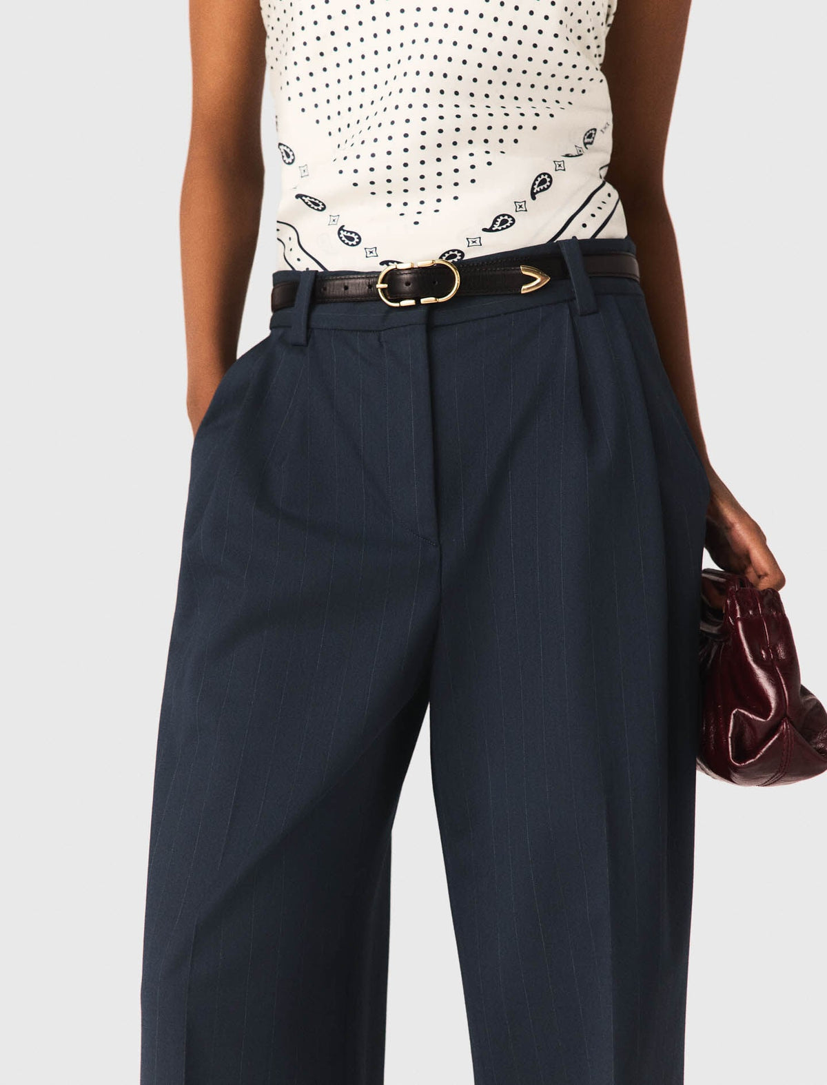 Pinstripe suit trousers | Maje