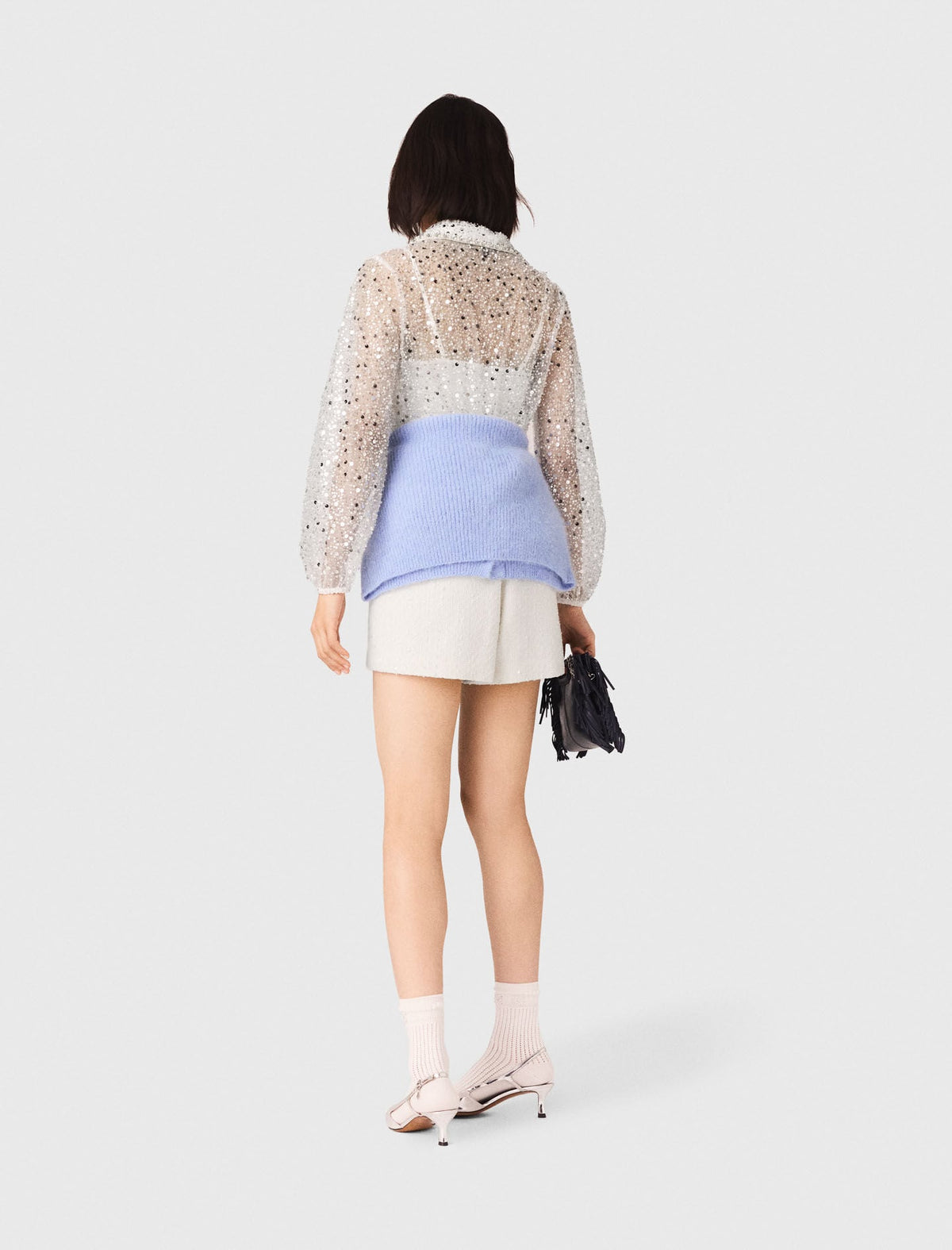 Sequin Tweed Jumpsuit | Maje