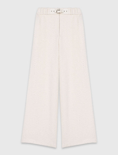 Wide-leg tweed trousers | Maje