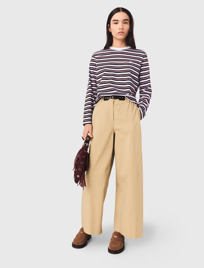 Wide-leg cotton pants | Maje