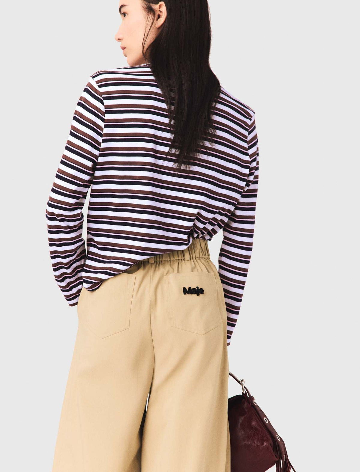 Wide-leg cotton pants | Maje