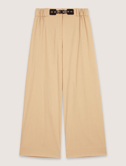 Wide-leg cotton pants | Maje