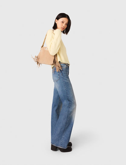 Jeans with chain-link belt | Maje