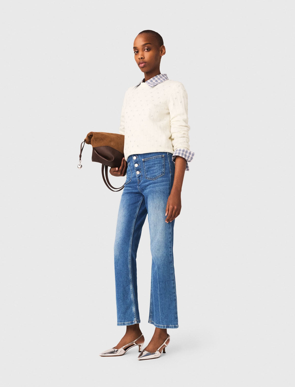 Denim jeans with pockets | Maje