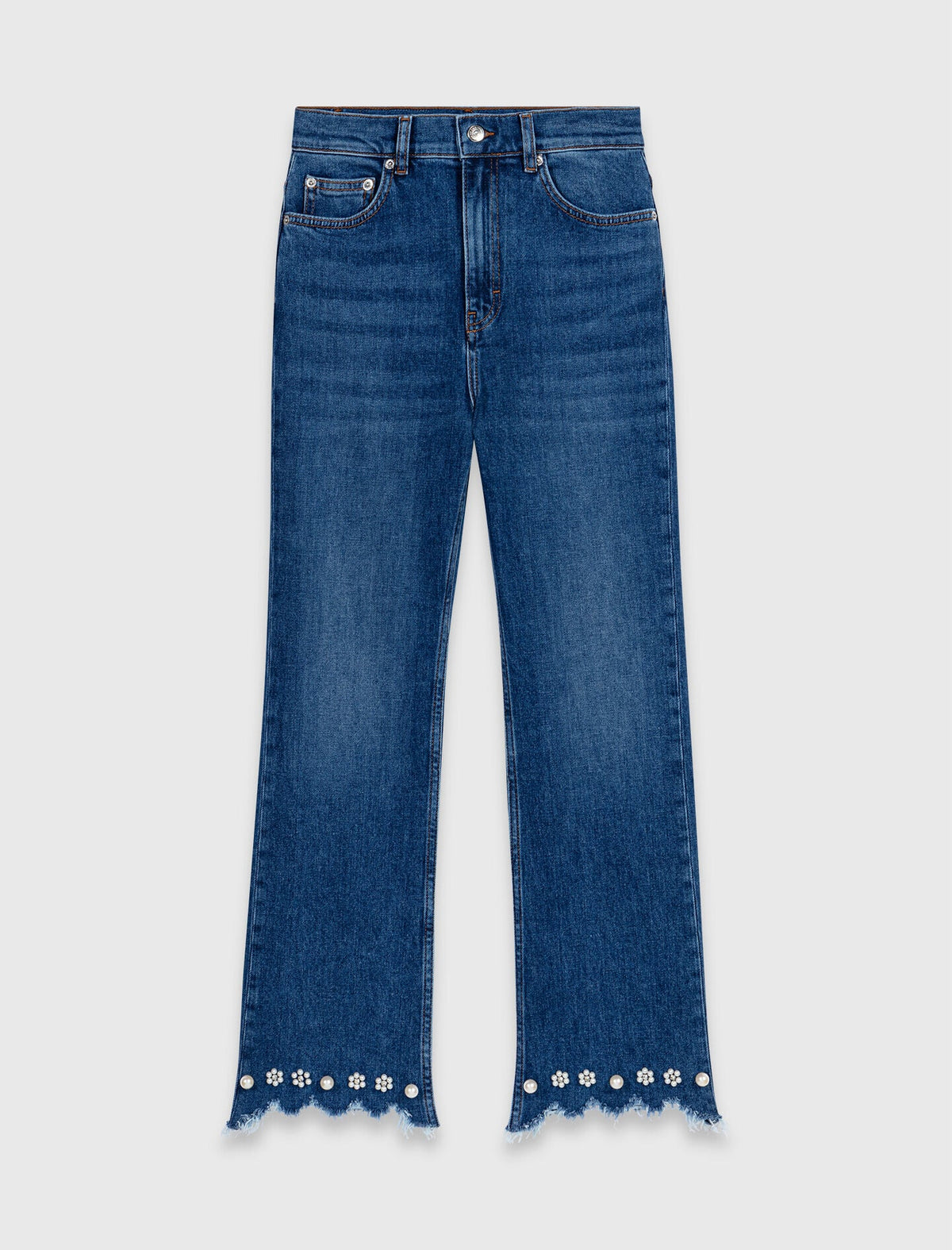 Beaded bootcut jeans | Maje