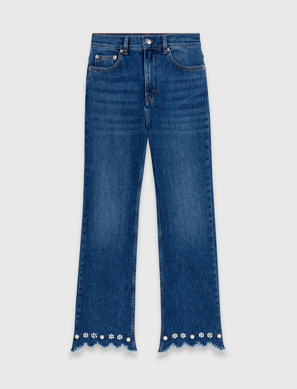 Beaded bootcut jeans | Maje