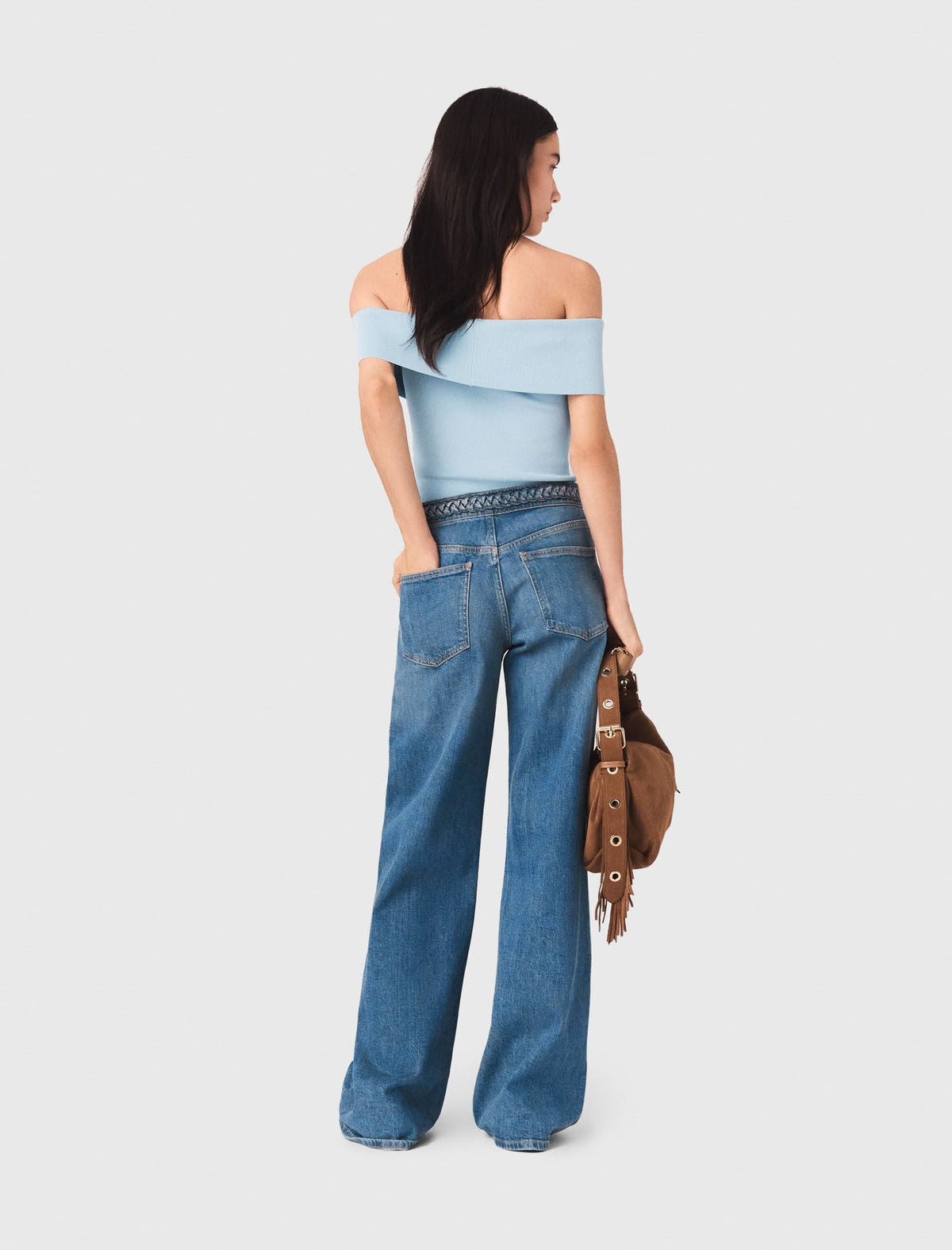 Braided flared jeans | Maje