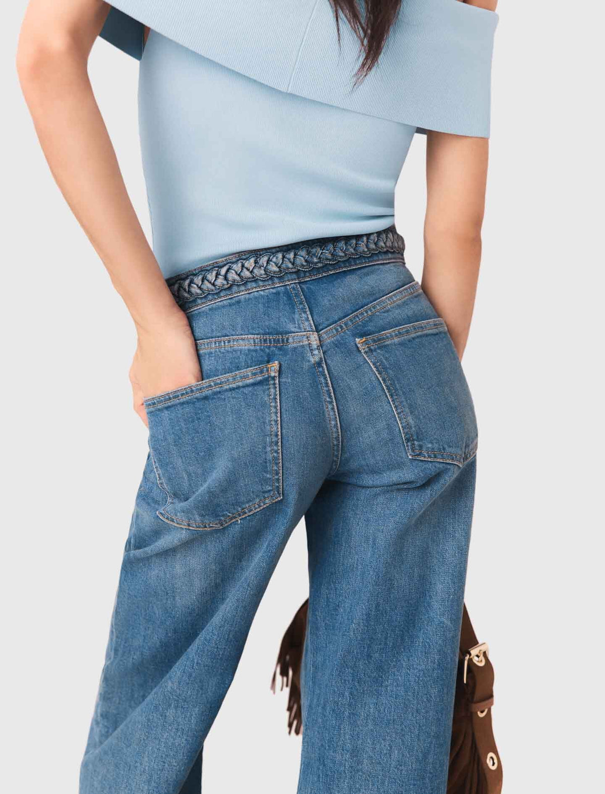 Braided flared jeans | Maje