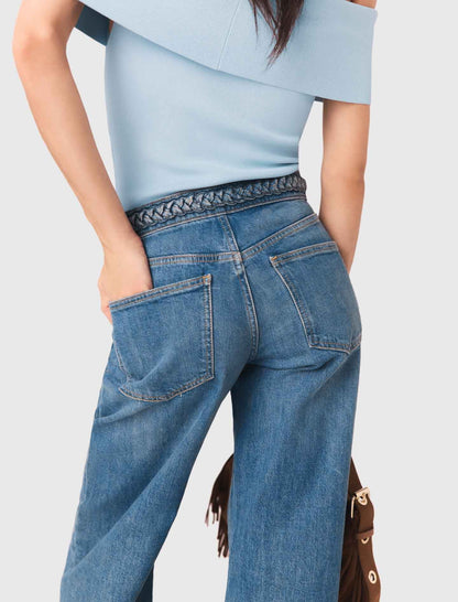 Braided flared jeans | Maje