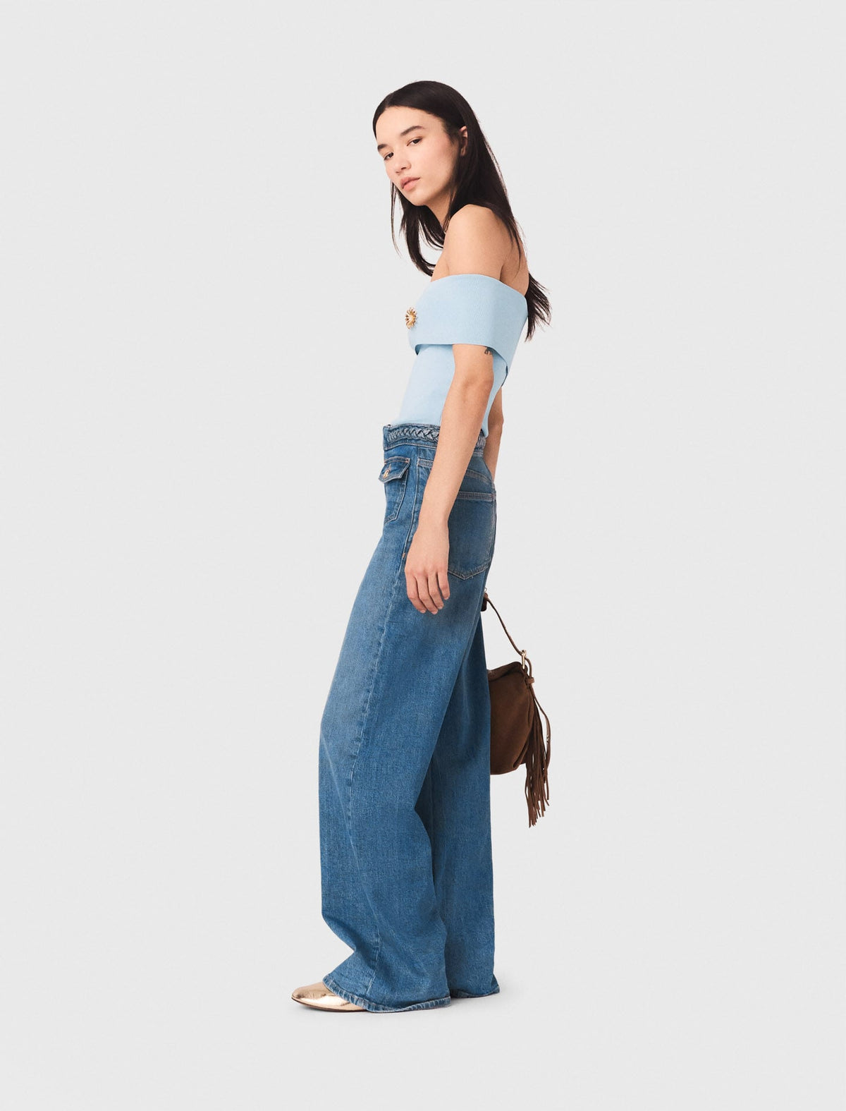 Braided flared jeans | Maje